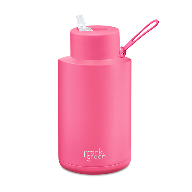 Frank Green 68oz/2000ml Ceramic Reusable Bottle - Neon Pink