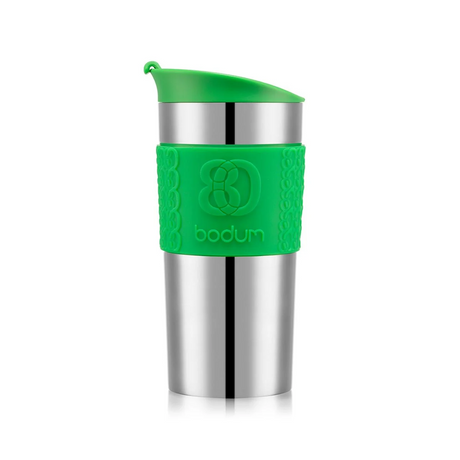 Bodum Travel Mug, Stainless Steel, 0.35 l, 12 oz - Green I Redber