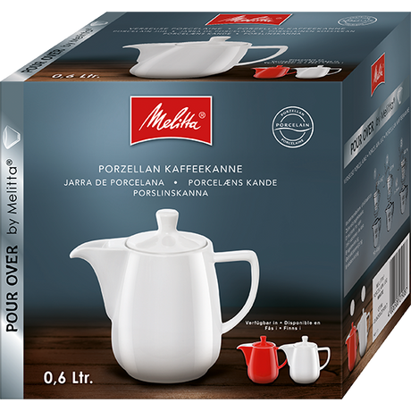 Melitta Porcelain Pour Over Coffee Jug 0.6L - Red