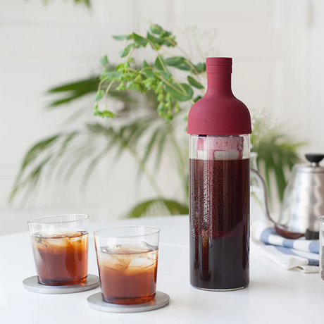 Hario Cold Brew Coffee Filter in Bottle - Cranberry Red