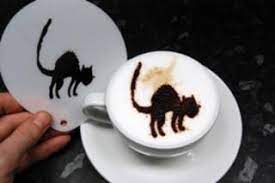 Barista Stencil - Halloween Scary Cat