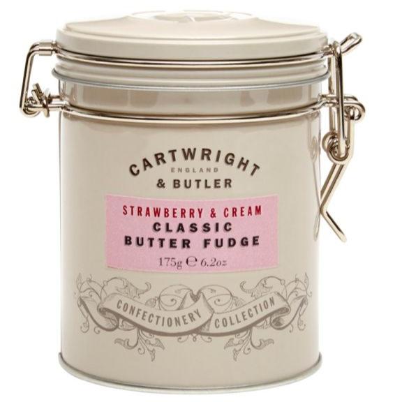 Cartwright & Butler Strawberry & Clotted Cream Fudge in Tin