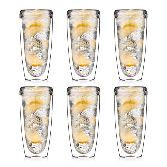 Bodum, Bodum Pavina Outdoor Set of 6 Double Wall Tumblers, 0.60l, 20oz 11894-10SA-12, Redber Coffee