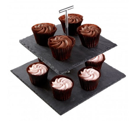 Premier Housewares, Premier Housewares Slate 2 Tier Square Cake Stand, Redber Coffee