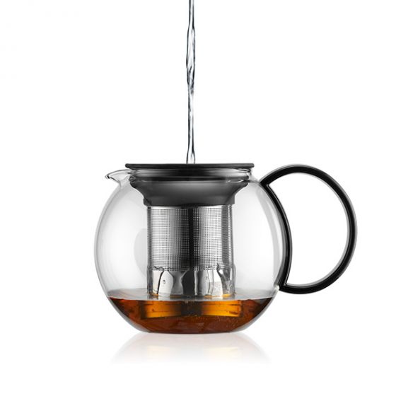 Bodum, Bodum Assam Tea press with S/S Filter, Plastic Handle and Lid, 1.0 l, 1805-01, Redber Coffee