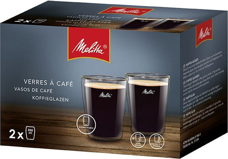 Melitta, Melitta Coffee Glasses Double Walled Set of 2 pcs, 0.20L, Redber Coffee