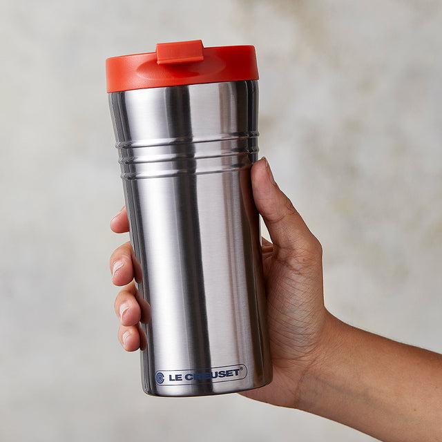 Le Creuset, Le Creuset Stainless Steel Travel Mug 0.35L - Volcanic, Redber Coffee