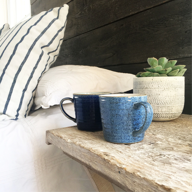 Denby, Denby Studio Blue Flint/Chalk Ridged Mug, Redber Coffee