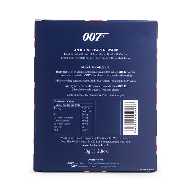 Charbonnel Et Walker, Charbonnel Et Walker James Bond 007 Milk Chocolate Bar - 80g, Redber Coffee