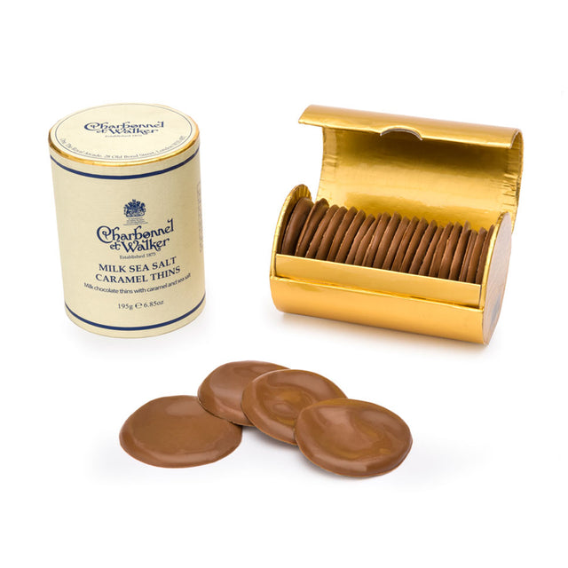 Charbonnel Et Walker, Charbonnel Et Walker Milk chocolate Sea Salt Caramel Thins - 195g, Redber Coffee