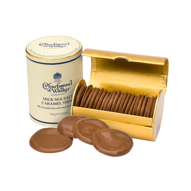 Charbonnel Et Walker, Charbonnel Et Walker Milk chocolate Sea Salt Caramel Thins - 195g, Redber Coffee