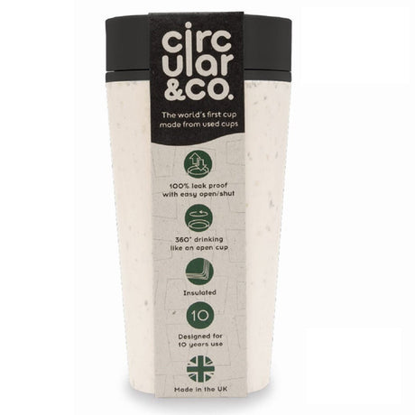 Circular&Co, Circular&Co Recycled Travel Mug 12oz - Cream & Cosmic Black, Redber Coffee