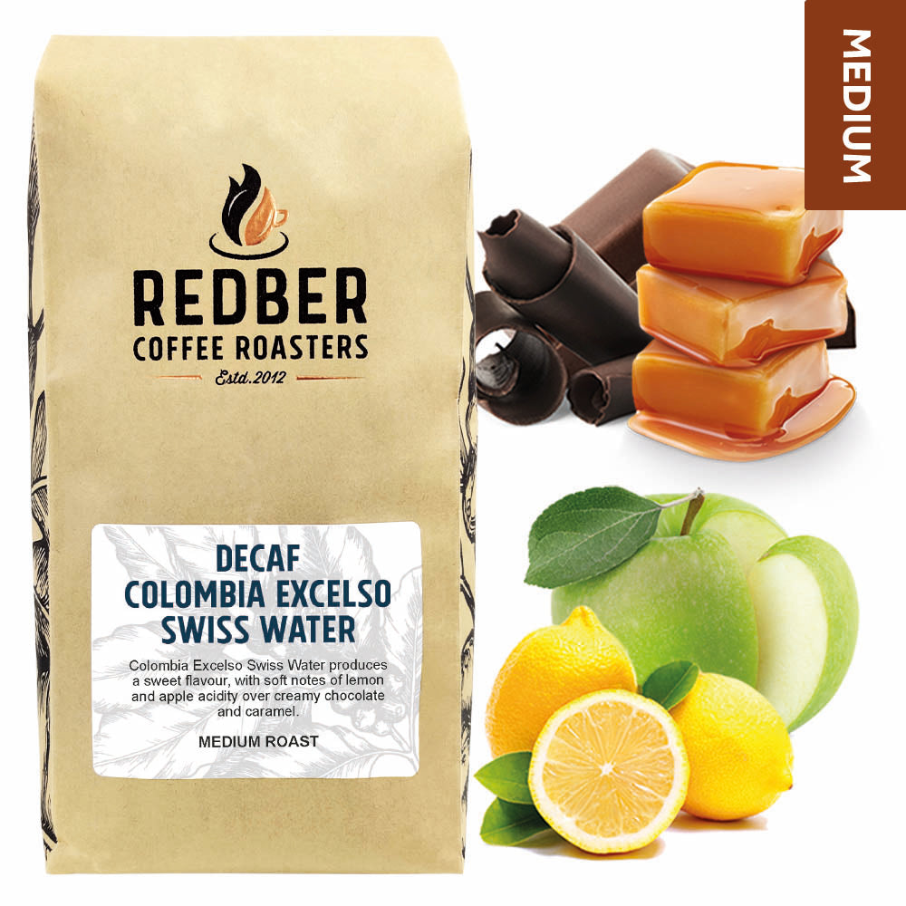 Redber, DECAF COLOMBIA EXCELSO SWISS WATER - Medium Roast, Redber Coffee