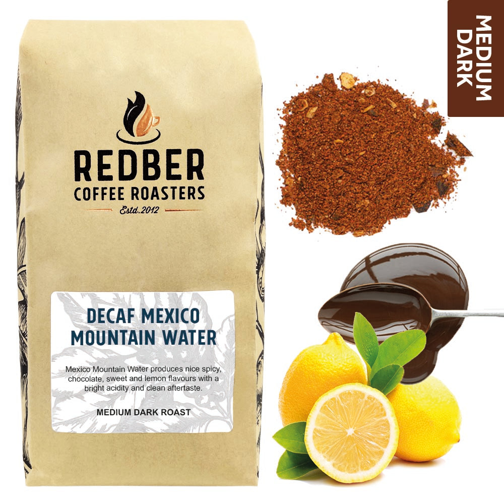 Redber, MEXICO MOUNTAIN WATER DECAF Medium-Dark Roast, Redber Coffee