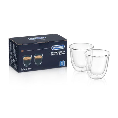 DeLonghi, De'Longhi Double Walled Espresso Glasses - Set of 2, Redber Coffee