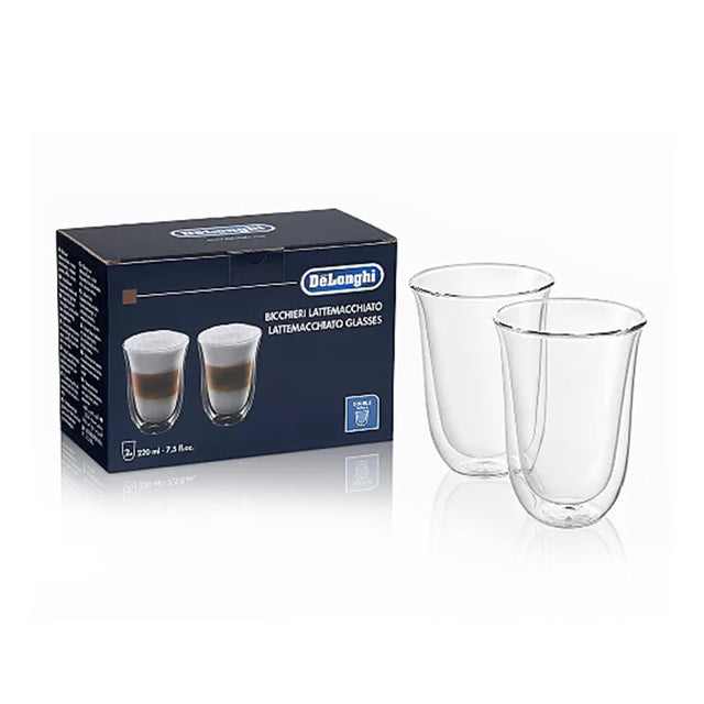 DeLonghi, De'Longhi Double Walled Latte Glasses - Set of 2, Redber Coffee