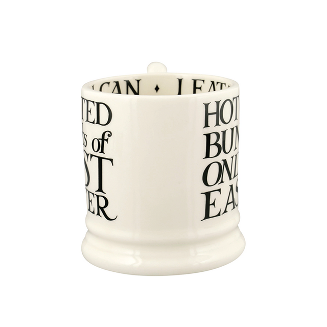 Emma Bridgewater, Emma Bridgewater B&W Toast Hot Cross Buns Mug - 1/2 Pint, Redber Coffee