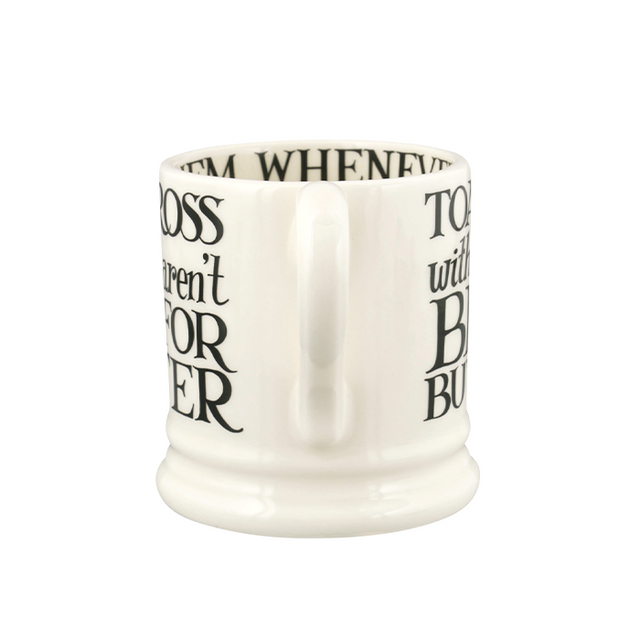 Emma Bridgewater, Emma Bridgewater B&W Toast Hot Cross Buns Mug - 1/2 Pint, Redber Coffee