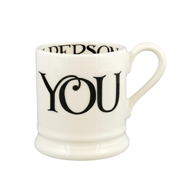 Emma Bridgewater, Emma Bridgewater Black Toast You & Me Set Of 2 Mugs - 1/2 Pint, Redber Coffee