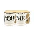 Emma Bridgewater, Emma Bridgewater Black Toast You & Me Set Of 2 Mugs - 1/2 Pint, Redber Coffee