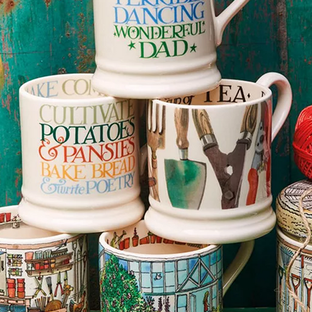 Emma Bridgewater, Emma Bridgewater Gardening Tools Mug - 1/2 Pint, Redber Coffee