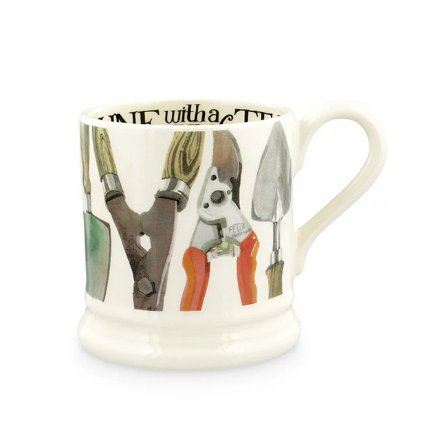 Emma Bridgewater, Emma Bridgewater Gardening Tools Mug - 1/2 Pint, Redber Coffee