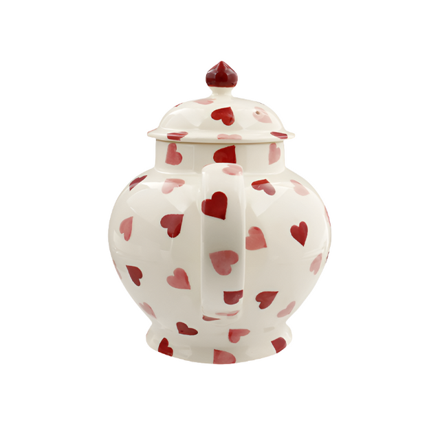 Emma Bridgewater, Emma Bridgewater Pink Hearts Teapot - 4 Mug, Redber Coffee