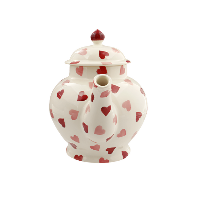 Emma Bridgewater, Emma Bridgewater Pink Hearts Teapot - 4 Mug, Redber Coffee