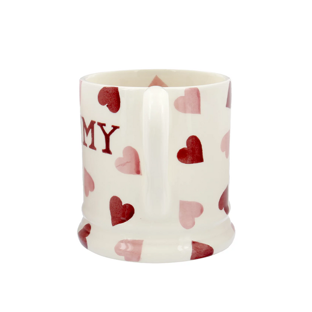 Emma Bridgewater, Emma Bridgewater Pink Hearts Mummy Mug - 1/2 Pint, Redber Coffee