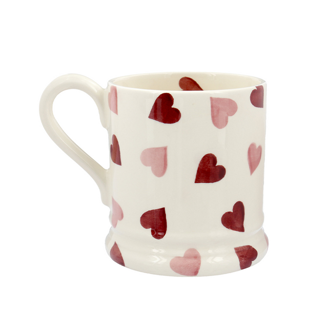 Emma Bridgewater, Emma Bridgewater Pink Hearts Mummy Mug - 1/2 Pint, Redber Coffee