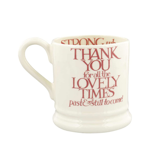 Emma Bridgewater, Emma Bridgewater Pink Toast Soul Sisters Mug - 1/2 Pint, Redber Coffee