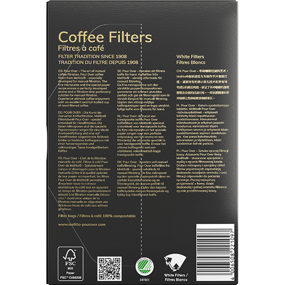 Melitta, Melitta Pour Over Filter Papers (Size 1x4 - 40 pack), Redber Coffee