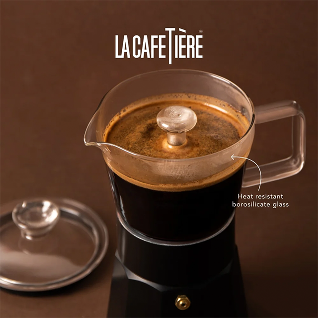 La Cafetière Verona Glass 6-cup Espresso Maker - Black