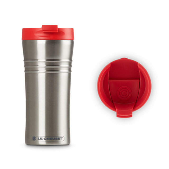 Le Creuset, Le Creuset Stainless Steel Travel Mug - Cerise, Redber Coffee