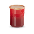 Le Creuset, Le Creuset Stoneware Medium Storage Jar with Wooden Lid - Cerise, Redber Coffee