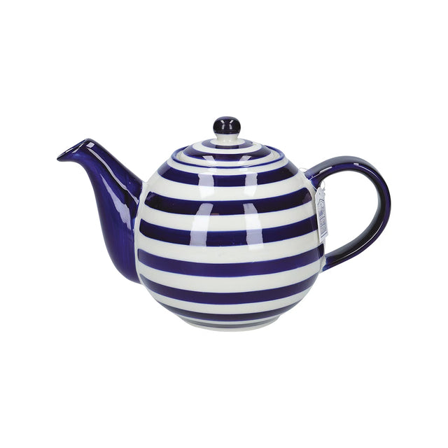 London Pottery, London Pottery Globe 4 Cup Teapot - Blue Bands, Redber Coffee