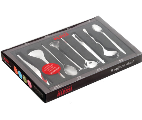 Alessi, Alessi Spoon Set - 8 Designer Espresso Coffee Spoons, Redber Coffee