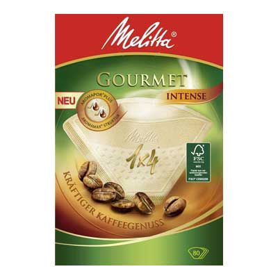 Melitta, Melitta Gourmet Intense Coffee Paper Filters 1 x 4 (80pcs), Redber Coffee