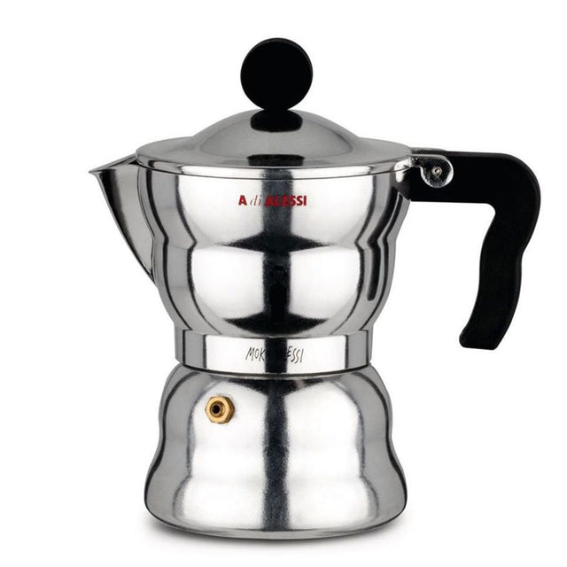 Alessi, Moka Alessi Stove Top Espresso Coffee Maker 3-cup by Alessandro Mendini, Redber Coffee