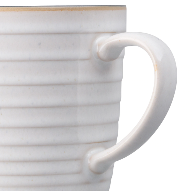 Denby, Denby Studio Grey White Ridged Mug, Redber Coffee