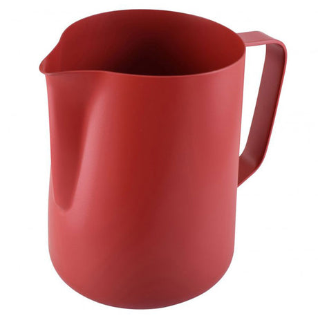 Redber, TEFLON - MILK PITCHER - Teflon Coated, Red (1000ml/32oz), Redber Coffee