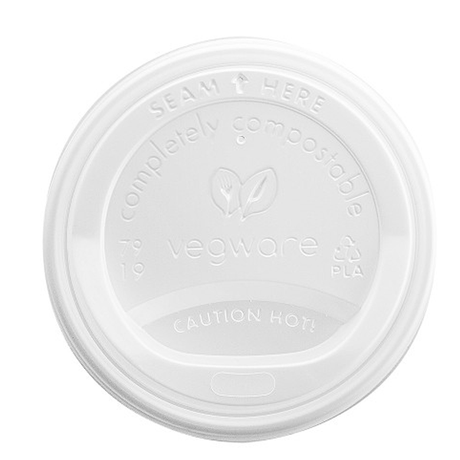 Vegware, Vegware Compostable Coffee Cup Lids 340ml / 12oz (Pack of 1000), Redber Coffee