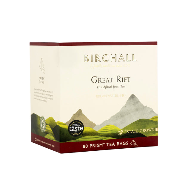 Birchall, Birchall Plant-Based Prism Tea Bags 80pcs - Great Rift Breakfast Blend, Redber Coffee