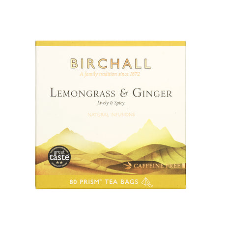 Birchall, Birchall Plant-Based Prism Tea Bags 80pcs - Lemongrass & Ginger, Redber Coffee