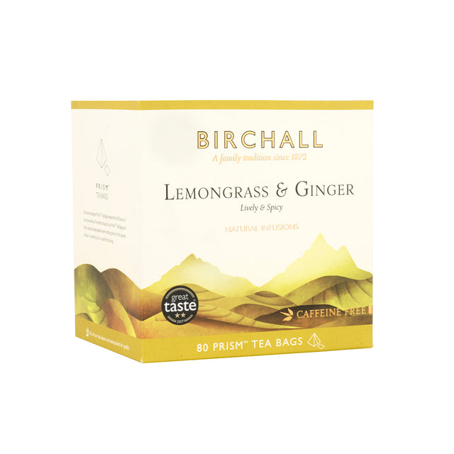 Birchall, Birchall Plant-Based Prism Tea Bags 80pcs - Lemongrass & Ginger, Redber Coffee