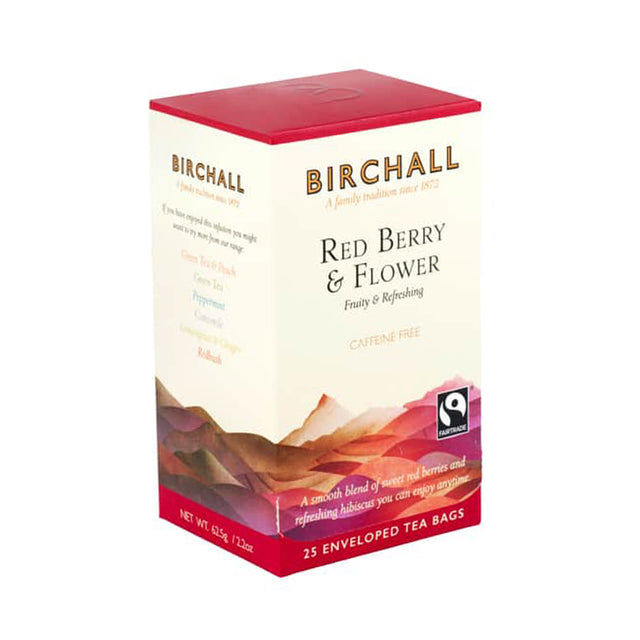 Birchall, Birchall Enveloped Tea Bags 25pcs - Red Berry & Flower, Redber Coffee