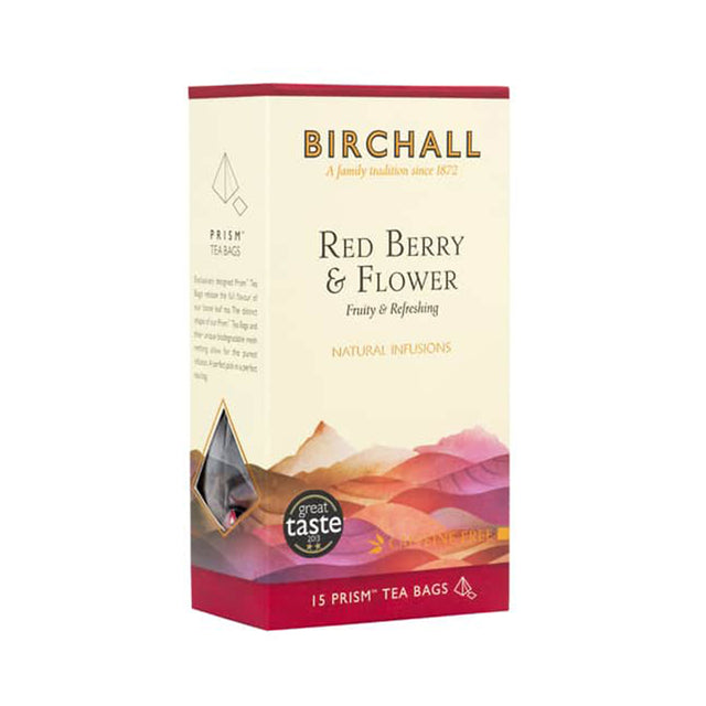 Birchall, Birchall Plant-Based Prism Tea Bags 15pcs - Red Berry & Flower, Redber Coffee