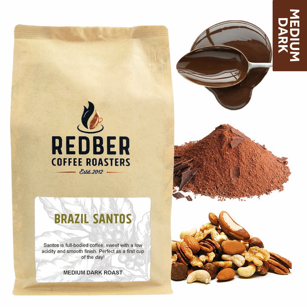 Redber, BRAZIL SANTOS - Medium-Dark Roast Coffee, Redber Coffee