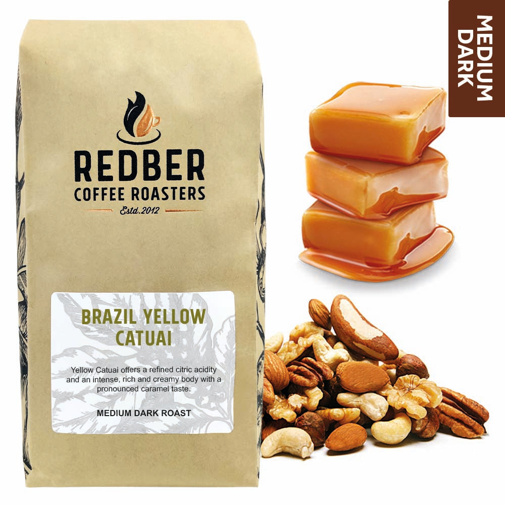 Redber, BRAZIL IPANEMA YELLOW CATUAI - Medium-Dark Roast Coffee, Redber Coffee