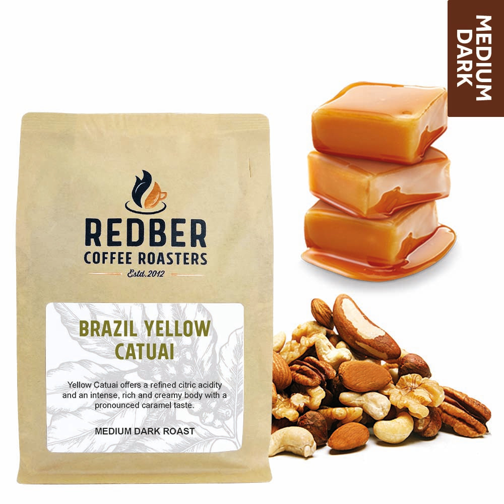 Redber, BRAZIL IPANEMA YELLOW CATUAI - Medium-Dark Roast Coffee, Redber Coffee